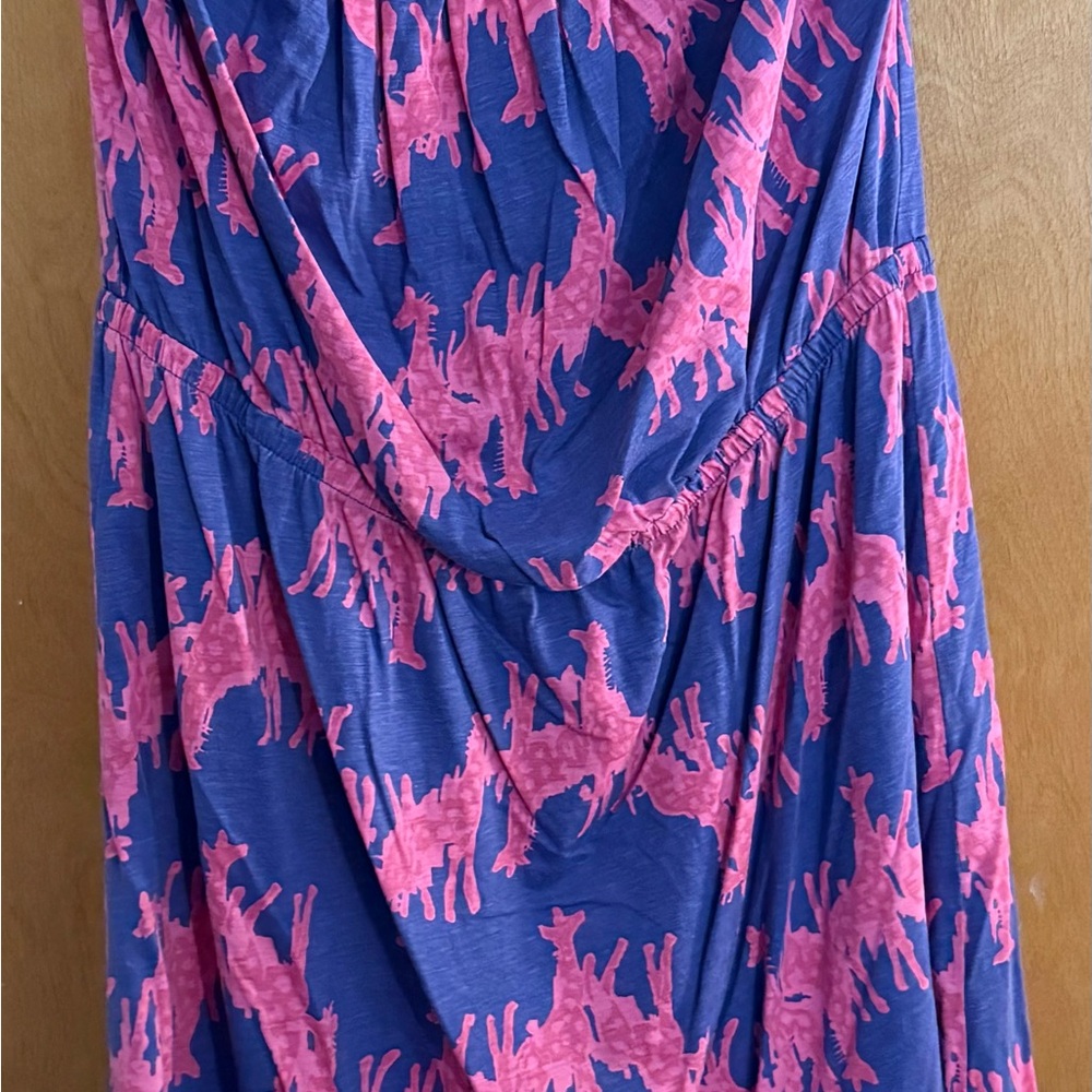 Lilly Pulitzer Strapless Blue and Pink Dress